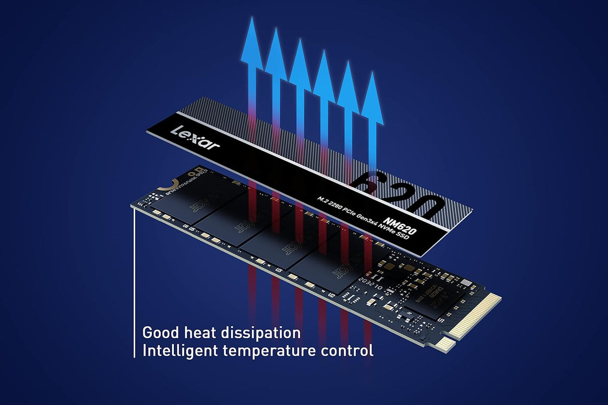 Lexar LNM620 256GB M.2 2280 PCIe Gen3 NVMe SSD read up to 3500MB/s, write up to 1300MB/s