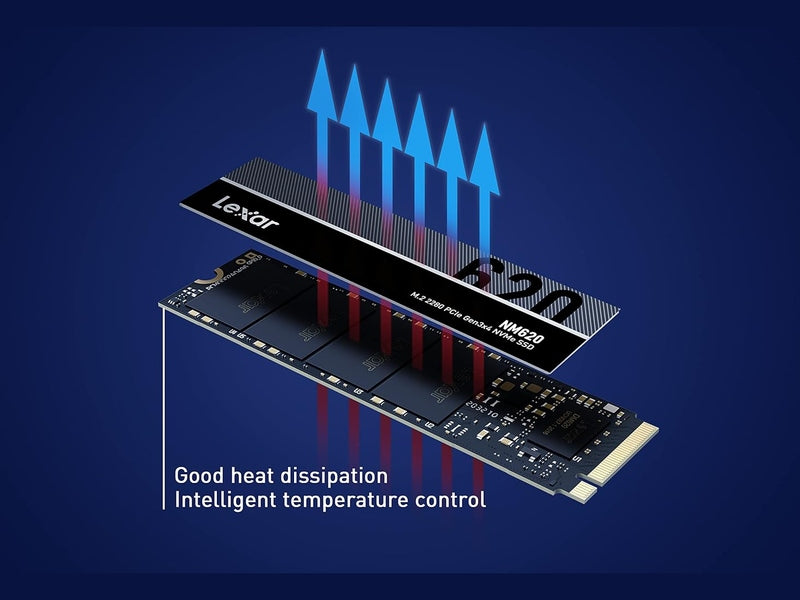 Lexar LNM620 256GB M.2 2280 PCIe Gen3 NVMe SSD read up to 3500MB/s, write up to 1300MB/s