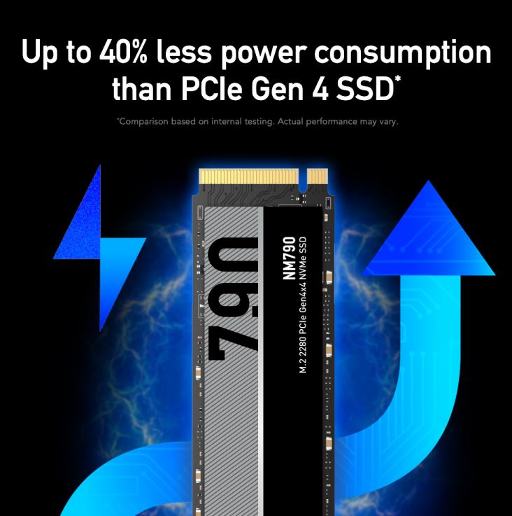 Lexar LNM790 4TB M.2 2280 PCIe Gen 4 NVMe SSD up to 7400MB/s read, 6500MB/s write