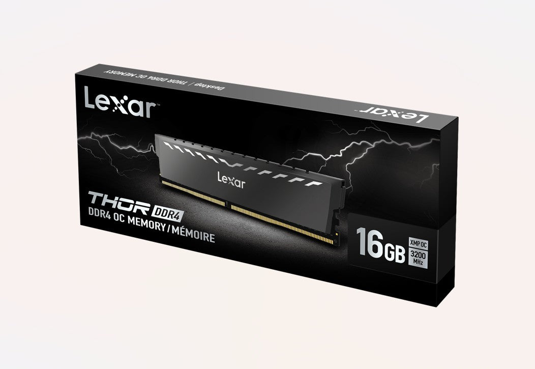 Lexar THOR 16GB DDR4 3200MHz CL16 Heatsink Desktop Memory LD4BU016G-R3200GSXG