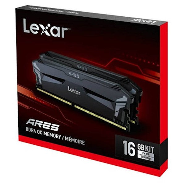 Lexar ARES 16GB 2x8GB DDR4 3600MHz CL18 XMP 2.0 Desktop Memory Kit LD4BU008G-R3600GD0A