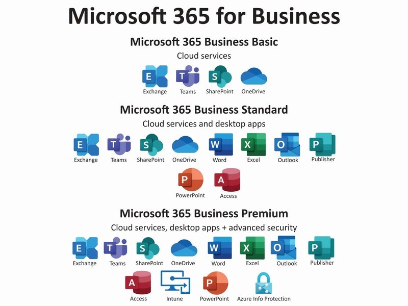 Microsoft 365 Business Basic / Standard / Premium - 1 Year Subscription