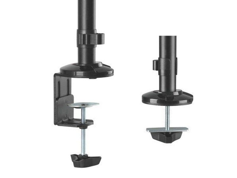 Brateck Gas Spring Sit-Stand Workstation Dual Monitors Mount Fit Most 17"-32" Moniters Up to 8kg per screen, 360° Screen Rotation