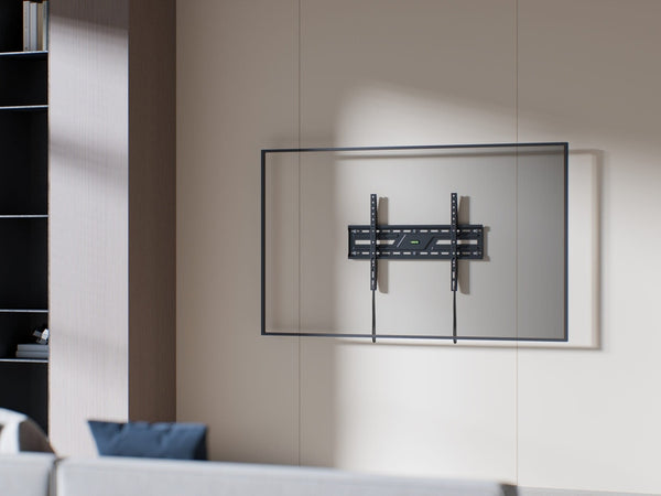 Brateck KL38-46F Large-Screen Medium Fixed TV Wall Mount Fit Screen Size: 37"-86" Up to 75kg, Fit Curved TV, 24x638x425mm