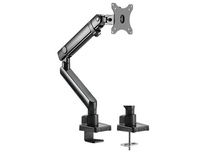 Brateck Single Monitor Aluminium Slim Mechanical Spring Monitor Arm Fit Most 17"-32" Monitor Up to 8kg per screen VESA 75x75/100x100