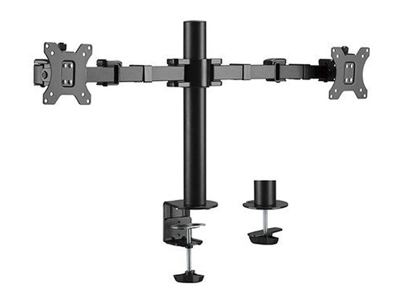 Brateck Dual Monitors Affordable Steel Articulating Monitor Arm Fit Most 17"-31" Monitors Up to 9kg per screen VESA 75x75/100x100