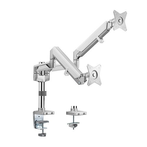 Brateck LDT37-C024P-GG Gas Spring Dual Monitor Arm 17-32-Inch 9kg Each