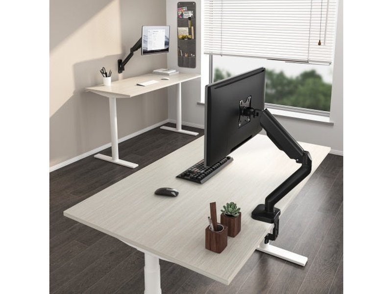 Brateck Cost-Effective Spring-Assisted Monitor Arm Fit Most 17"-32" Monitor Up to 9KG VESA 75x75,100x100 Black