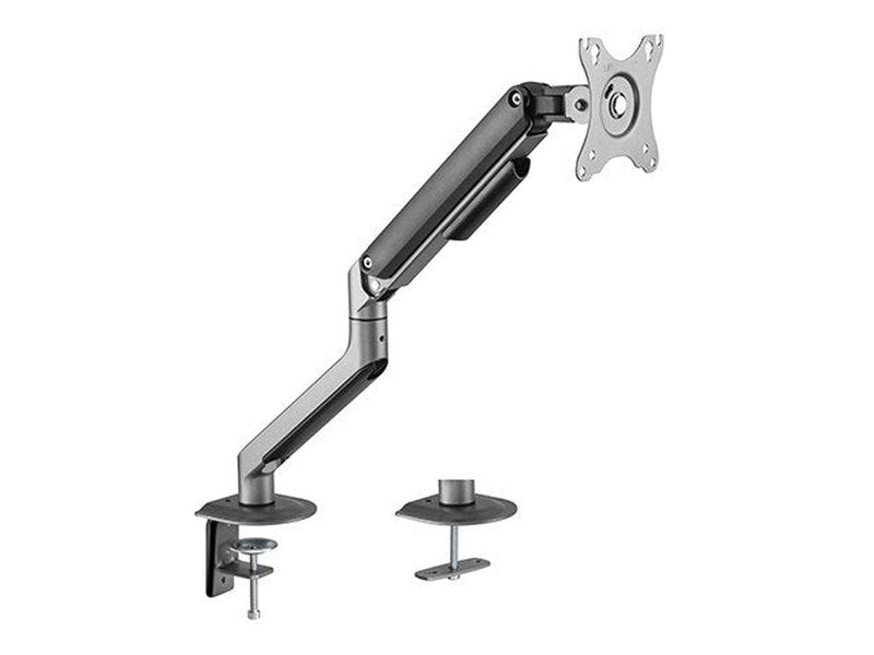 Brateck Single Monitor Economical Spring-Assisted Monitor Arm Fit Most 17"-32" Monitors, Up to 9kg per screen VESA 75x75/100x100 Space Grey