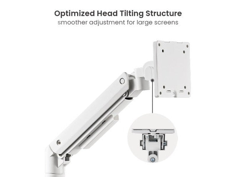 Brateck Fabulous Desk-Mounted Heavy-Duty Gas Spring Monitor Arm Fit Most 17"-49" Monitor Up to 20KG VESA 75x75,100x100 Black