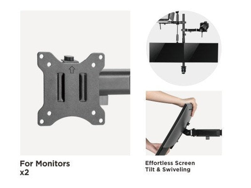 Brateck Single-Monitor All-in-One Studio Setup Desktop Mount Fix 17"-32" Up to 9kg