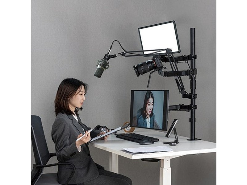 Brateck Single-Monitor All-in-One Studio Setup Desktop Mount Fix 17"-32" Up to 9kg