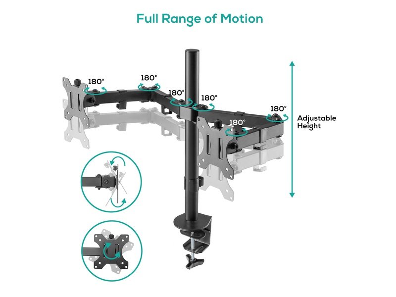 mbeat® activiva ErgoLife Dual Monitor Screen Double Joint Monitor Arm