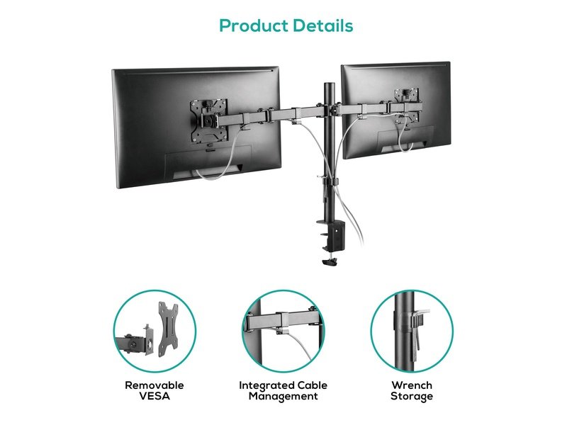 mbeat® activiva ErgoLife Dual Monitor Screen Double Joint Monitor Arm