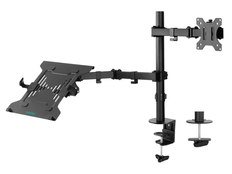 activiva Dual-Screen Articulating Monitor Arm with Interchangeable Laptop Holder