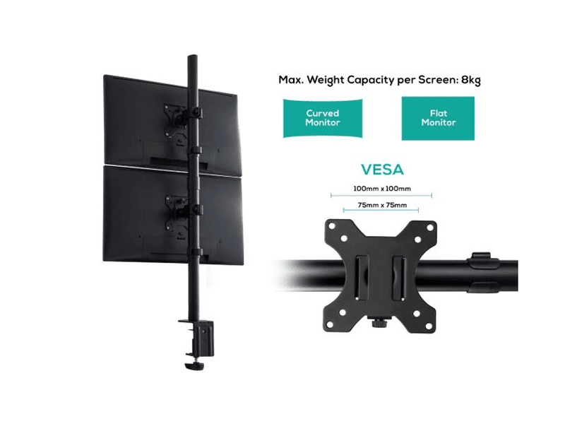 activiva Dual-Screen Articulating Vertical Monitor Arm