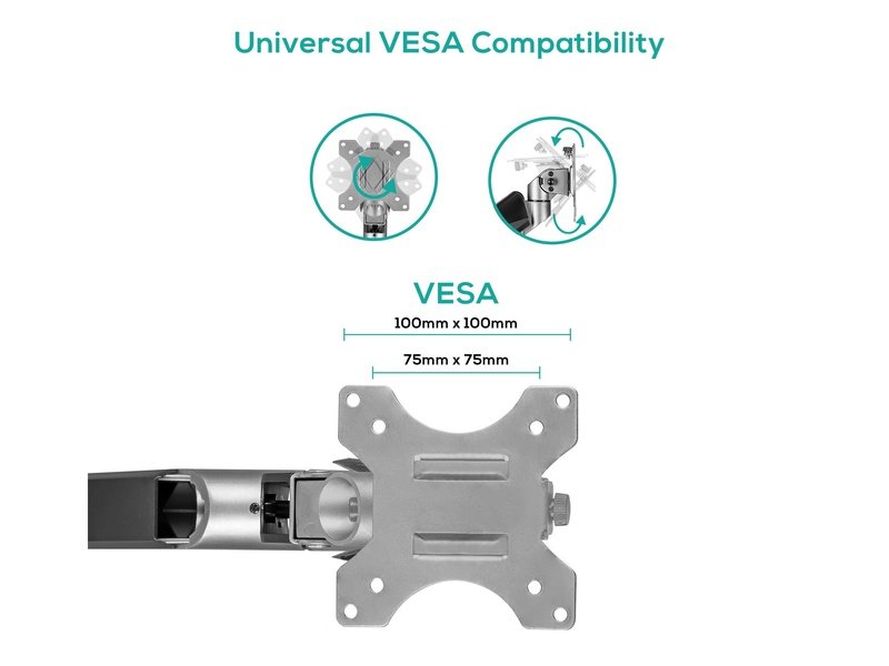 mbeat® Activiva Heavy Duty Single Monitor Screen Gas Spring Monitor Arm ACA-HMA-SGS01Y