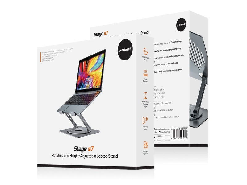 mBeat Stage S7 Rotating and Height-Adjustable Laptop Stand
