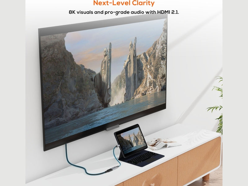 mbeat Tough Link 8K USB-C to HDMI Adapter - Space Grey