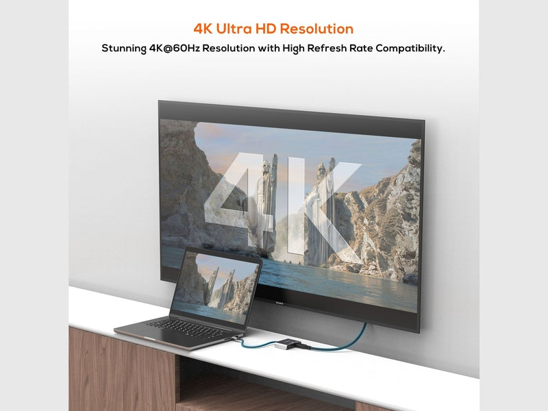 mbeat Tough Link USB-C to DP&HDMI Dual 4K/60Hz MST Adapter - Space Grey