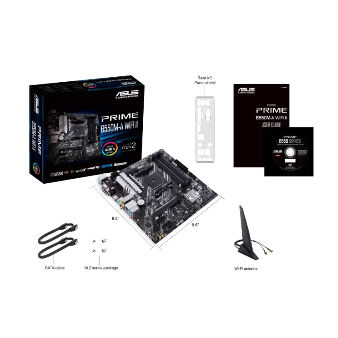ASUS Prime B550M-A WiFi II AM4 mATX Desktop Motherboard