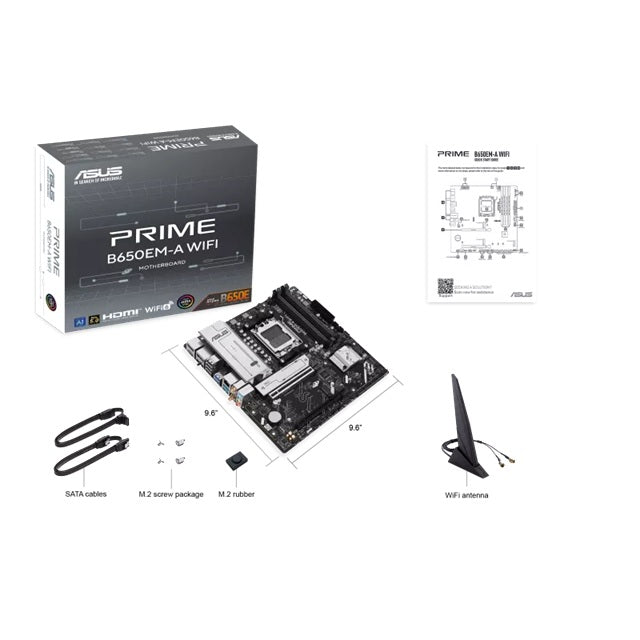 ASUS PRIME B650EM-A WIFI AM5 DDR5 Micro-ATX Motherboard