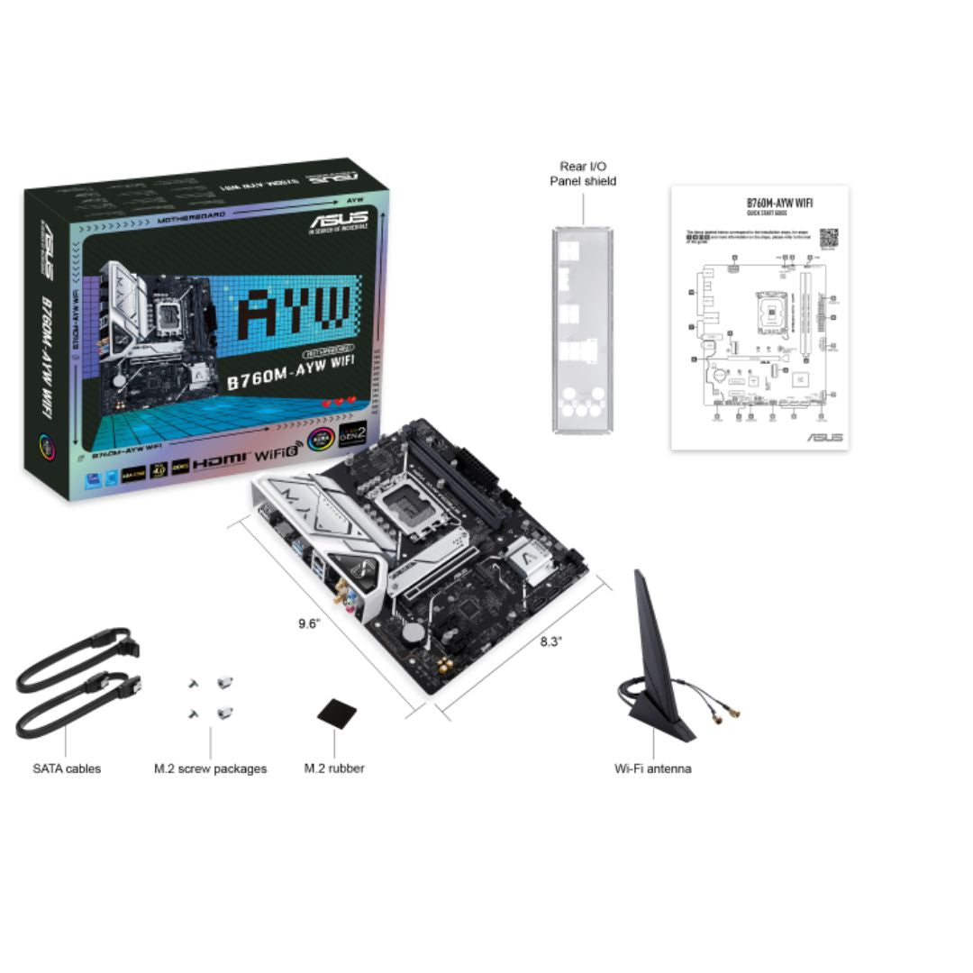 ASUS B760M-AYW WIFI Intel LGA1700 mATX Motherboard