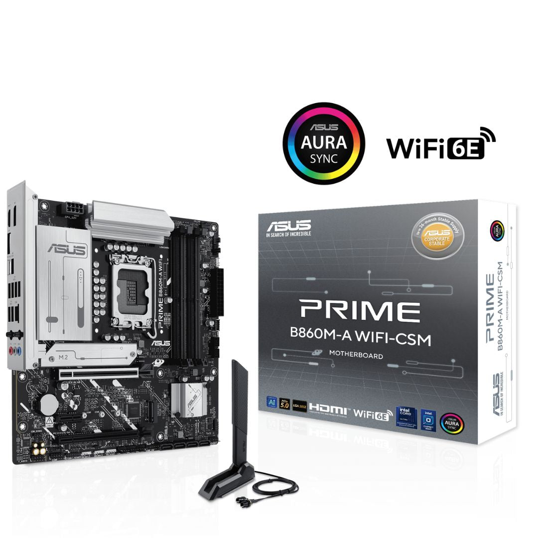 ASUS PRIME B860M-A WIFI-CSM LGA1851 Micro-ATX Motherboard