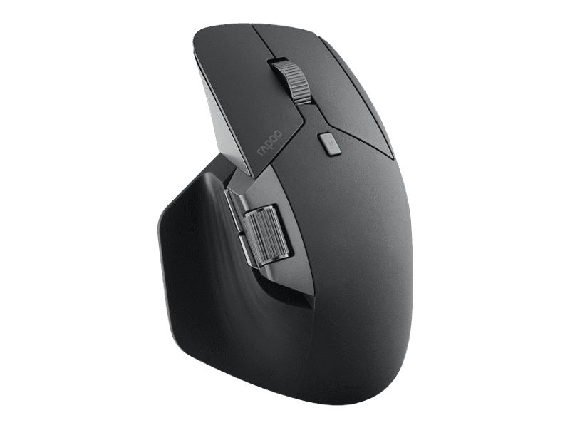 Rapoo MT760L BLACK Multi-mode Wireless Mouse -Switch between Bluetooth 3.0, 5.0 and 2.4G -adjust DPI from 600 to 3200