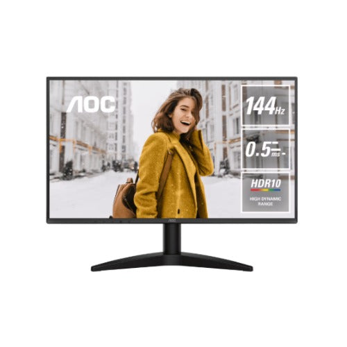 AOC 23.8" IPS Monitor FHD 144Hz, 0.5ms MPRT, 300 nits, 1500:1, HDMI 1.4 & DP 1.4, tilt stand, VESA, 18W, 2.52kg w/ stand