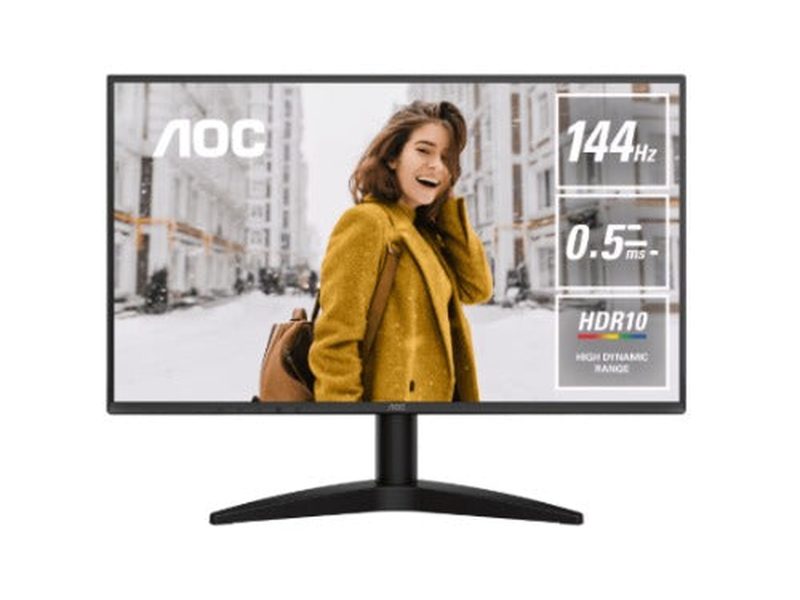 AOC 23.8" IPS Monitor FHD 144Hz, 0.5ms MPRT, 300 nits, 1500:1, HDMI 1.4 & DP 1.4, tilt stand, VESA, 18W, 2.52kg w/ stand