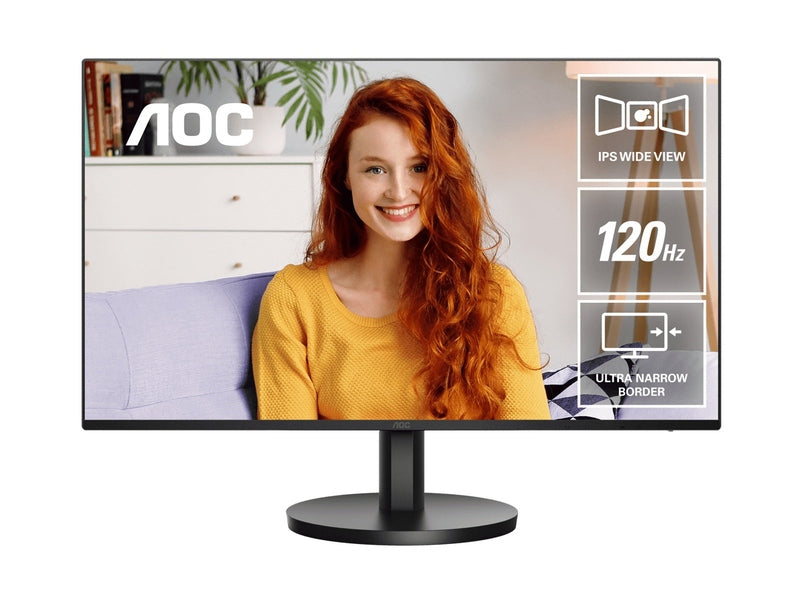 AOC 27" IPS Monitor 120Hz Full HD 100Hz HDMI, 60Hz VGA, Flicker Free, VESA