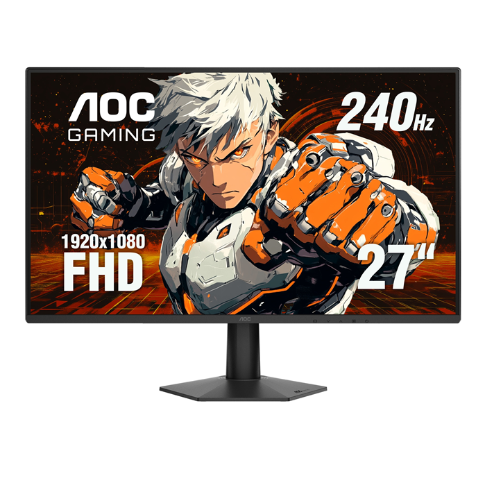 AOC 27", IPS Monitor FHD 240Hz, 0.5ms, DisplayPort 1.4, HDMI 2.0, VESA mount
