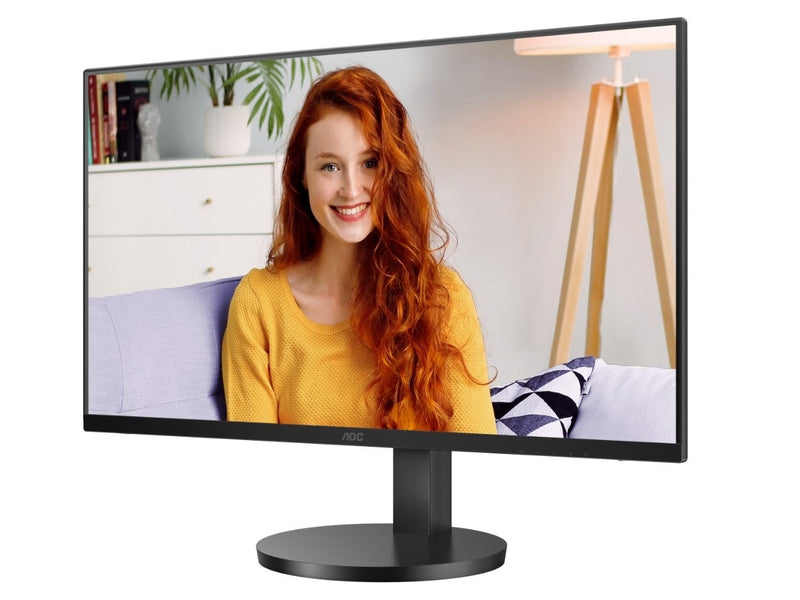 AOC 27" IPS 4K UHD Monitor, HDR10, Speakers, Flicker FREE, HDMI 2.0, DisplayPort 1.4 black. VESA, Height Adjust