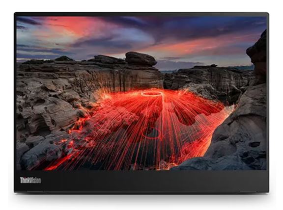 Lenovo ThinkVision M14-2 14' TOUCH 2K 2240x1400 Portable Monitor 60Hz 6ms Tilt Lift Pivot Height Adjustable 0.7kg 178° View Angle Pen USB-C DP1.2 VESA 63FDUAR6AU