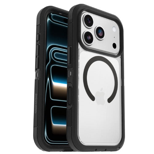 OtterBox Defender Pro XT MagSafe Apple iPhone 18 Pro / iPhone 17 Pro 6.3" Case Dark Side Clear/Black - 77-000978 ,Camera Control,7 Years Warranty
