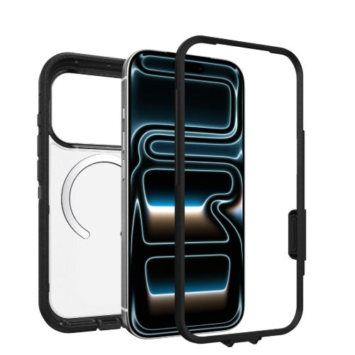 OtterBox Defender Pro XT MagSafe Apple iPhone 18 Pro / iPhone 17 Pro 6.3" Case Dark Side Clear/Black - 77-000978 ,Camera Control,7 Years Warranty