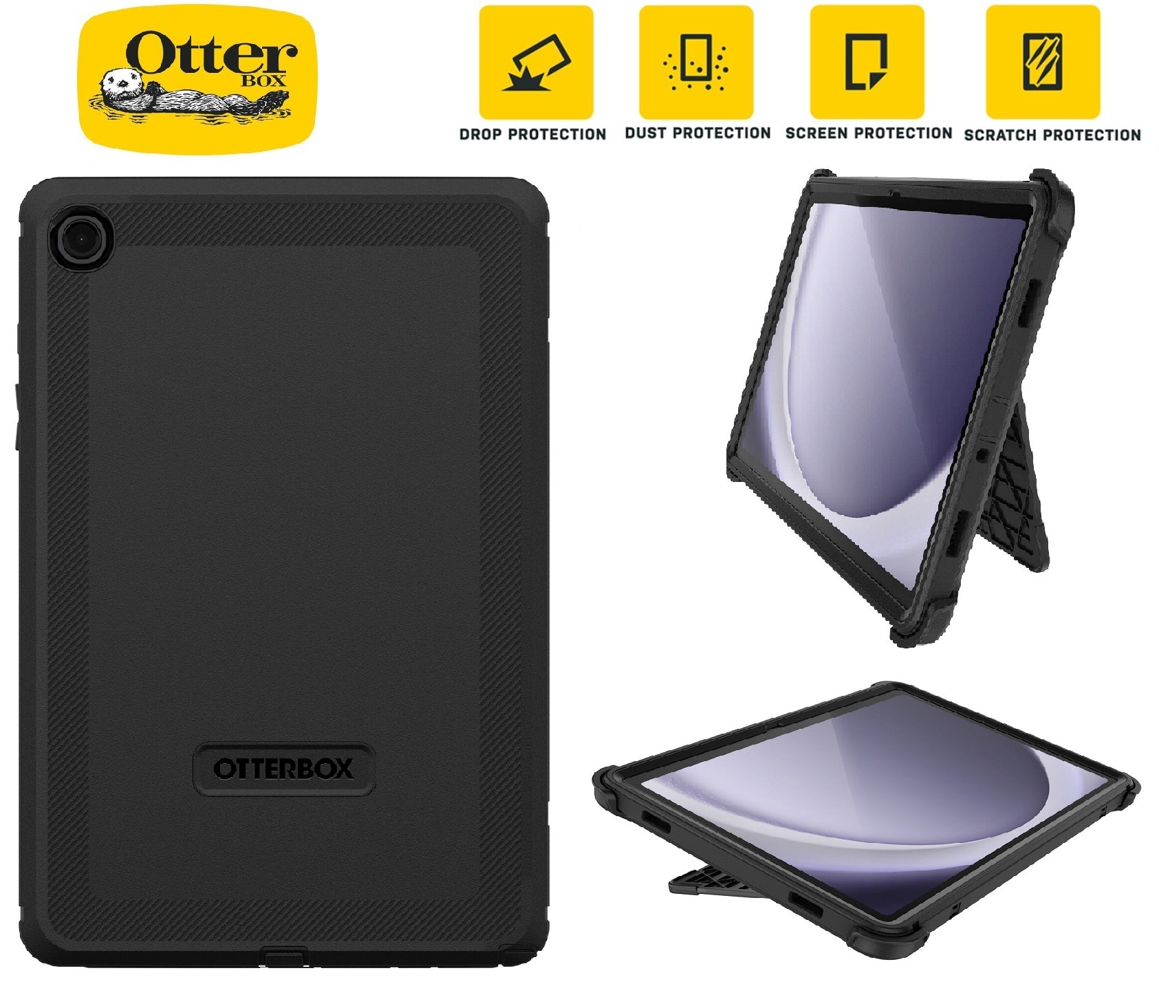 OtterBox Defender Samsung Galaxy Tab A9+ 11' Case Black