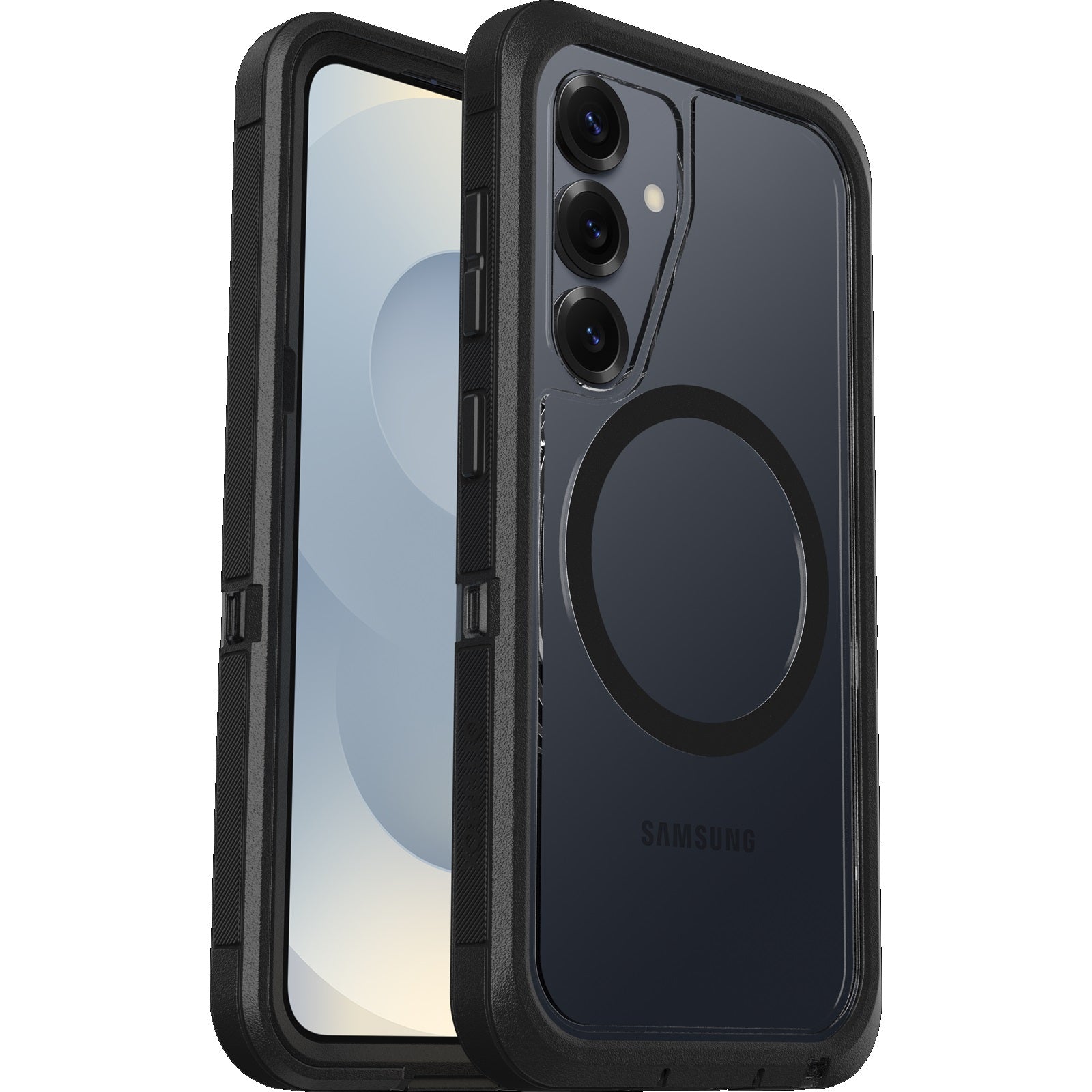 OtterBox Defender XT Clear Magnets Samsung Galaxy S25+ 5G 6.7' Case Dark Side Clear/Black