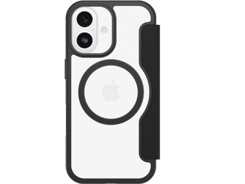 OtterBox React Folio MagSafe Apple iPhone 17 6.3' Case Black Crystal Clear/Black - 77-98586 , DROP+ Military Standard, 7 Years Warranty