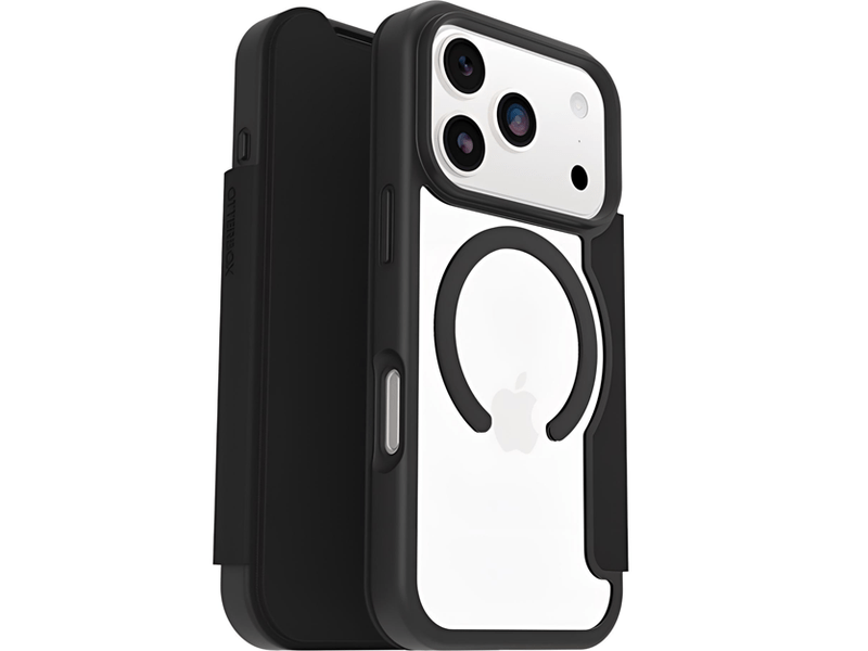 OtterBox React Folio MagSafe Apple iPhone 18 Pro / iPhone 17 Pro 6.3" Case Black Crystal Clear/Black - 77-98588 , 7 Years Warranty