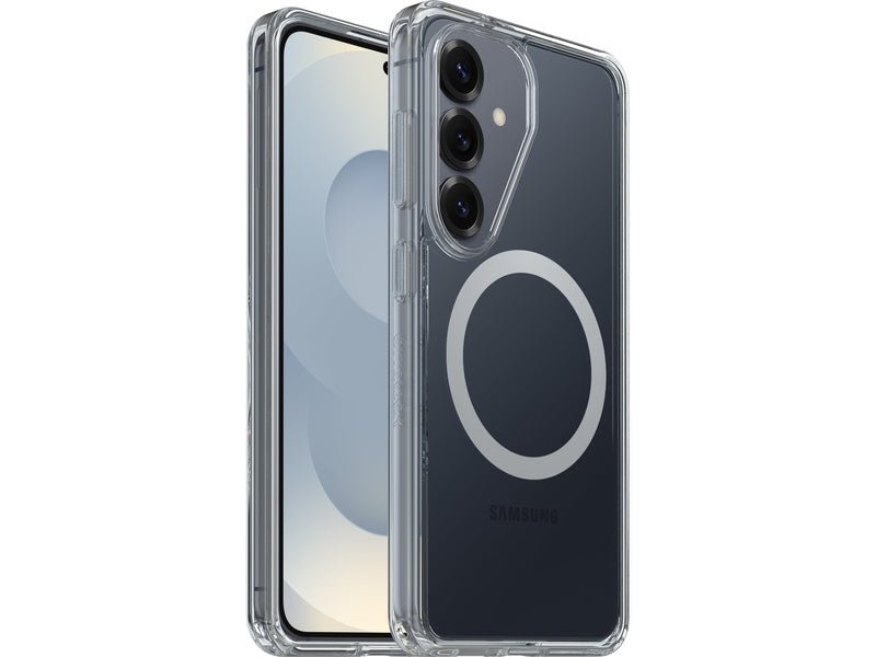 OtterBox Symmetry Clear Magnets Samsung Galaxy S26 5G 6.3' Case Clear - 77-99970 , DROP+ 3X Military Standard, Raised Edges, 7 Years Warranty