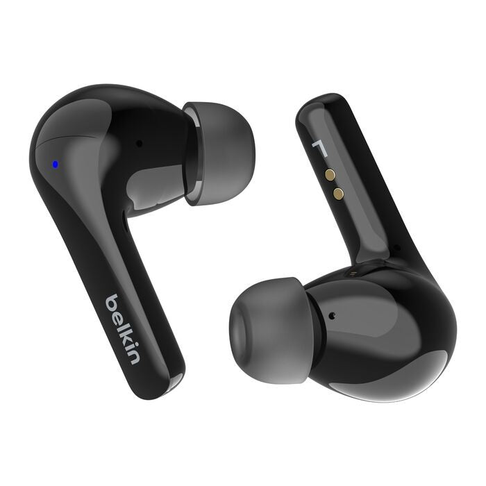 Belkin SoundForm Motion 2 True Wireless Earbuds - Black (AUC010fqBKV2), 33 hrs Battery, 12mm Drivers, BT 5.3 Multipoint, IPX5-Rated, 2YR