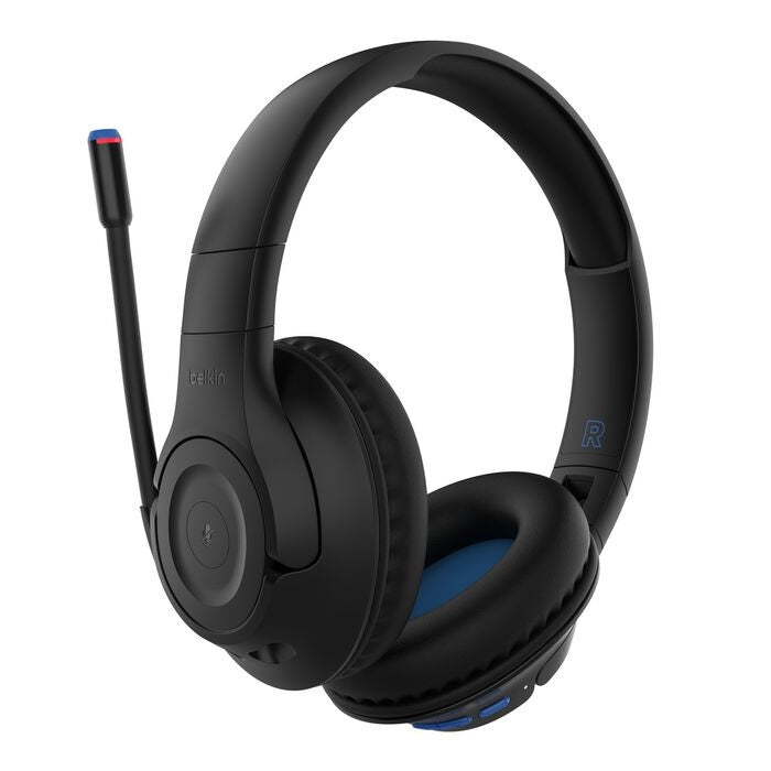 Belkin SoundForm Inspire Wireless Over-Ear Headset for Kids - Black(AUD006btBLK), 35hrs Battery, 40mm Drivers, 85dB Volume Cap, BT 5.2, 2YR