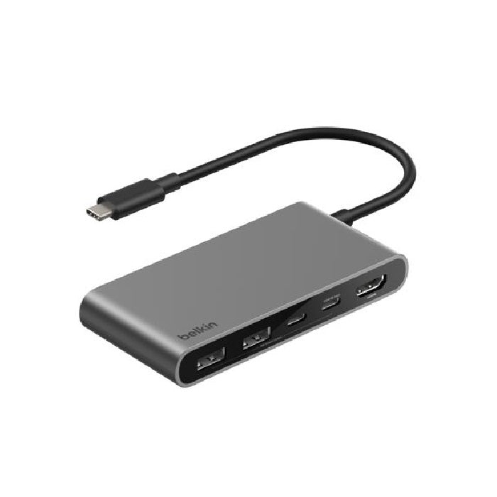 Belkin Connect 5-Port USB-C Hub With Dual USB-C Ports - (AVC022fqSGY), 100W PD, 5Gbps, 1x 4K HDMI, 2x USB-A, 2x USB-C, 2YR