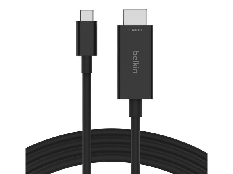 Belkin Connect USB-C to HDMI Cable 2M - Black AVC012bt2MBK , 8K at 60Hz and 4K at 120Khz, Supports HDR10+ , Plug and Play, 2YR