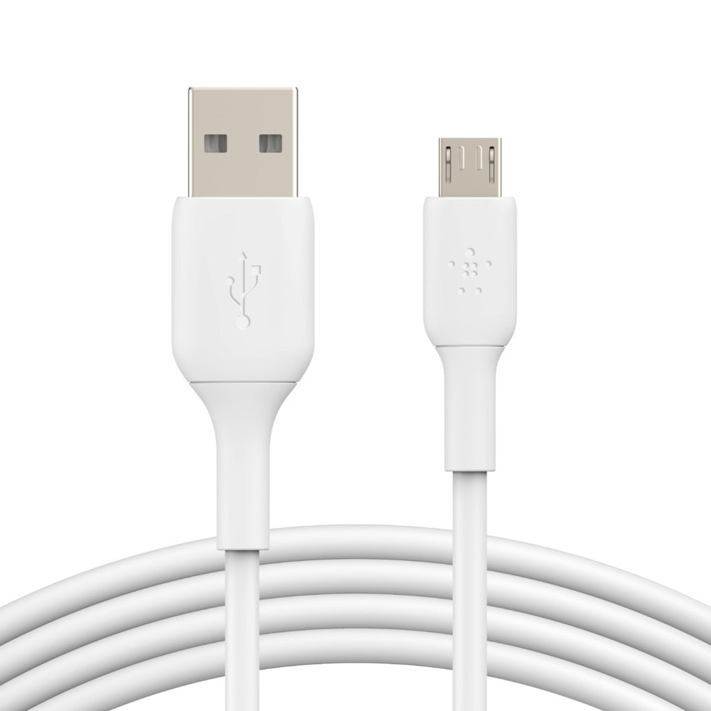 Belkin BoostCharge Micro-USB to USB-A Cable (1M) - White (CAB005bt1MWH), 25K+ Bends, USB-IF Certified, 2YR
