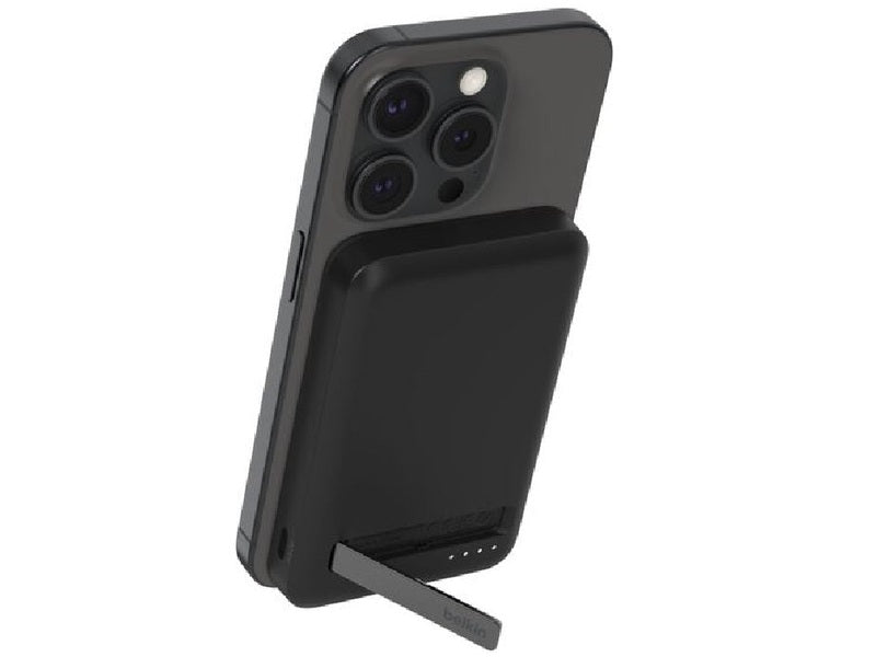 Belkin BoostCharge Pro Magnetic 5K Power Bank w/ Qi2 15W +USB-C Cable 1M +Integrated Kickstand - Black BPD006btBK , 1xUSB-C, $2500 CEW, 2YR