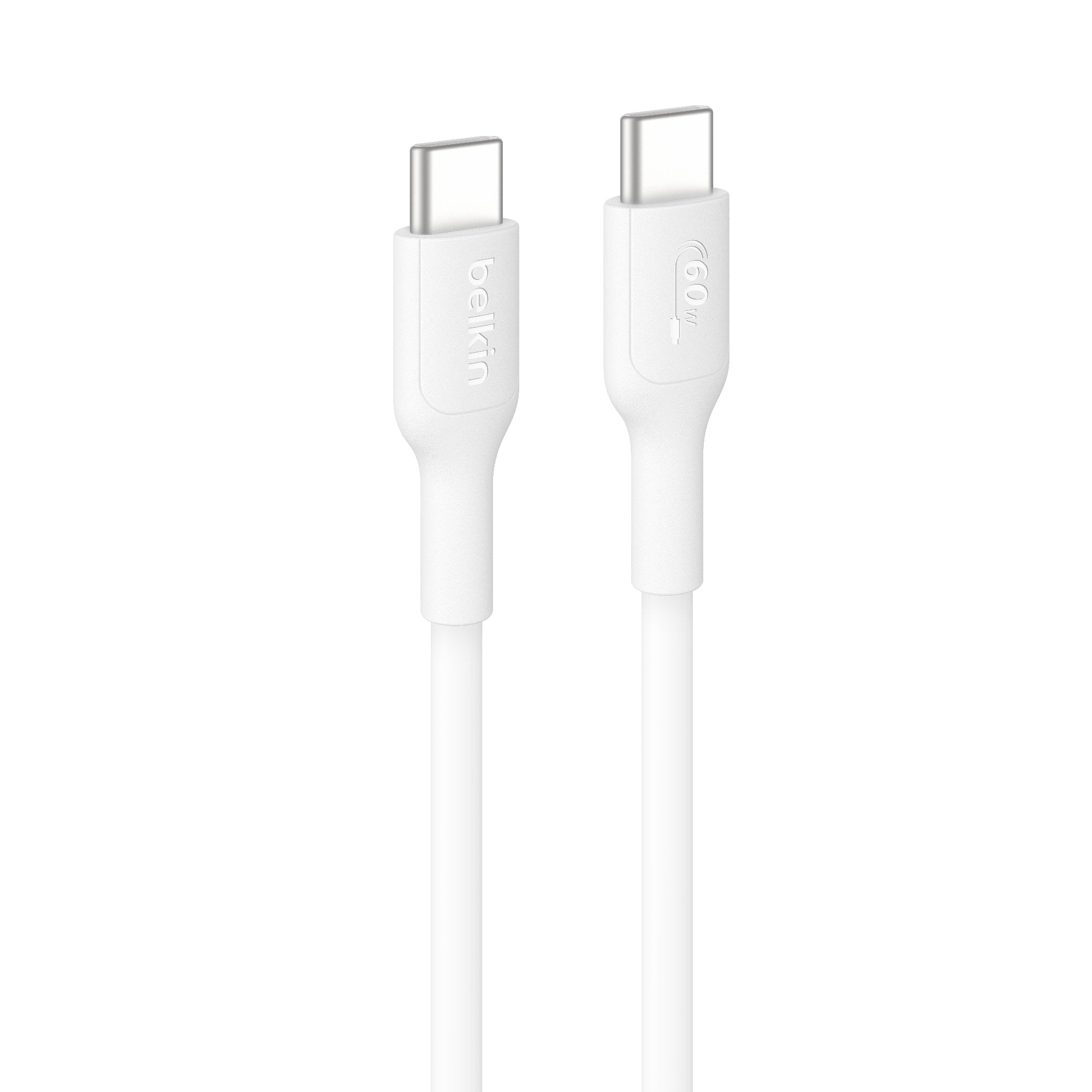 Belkin BoostCharge USB-C to USB-C Cable (0.15M) - White(CAB023fq0MWH), 3A/60W, 480Mbps, 300K+ Bends, Â Apple, Samsung, USB-IF Certified, 2YR