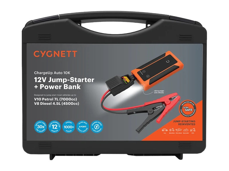 Cygnett ChargeUp Auto 10K mAh Jump-Starter & Power Pack-Orange